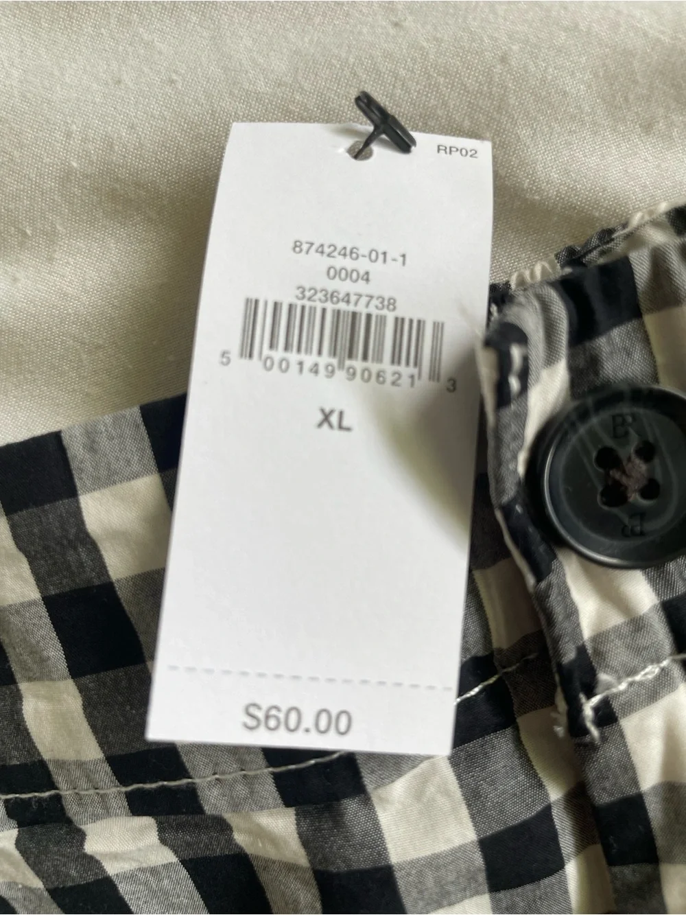 Banana Republic Black & White Gingham Flat Front Shorts